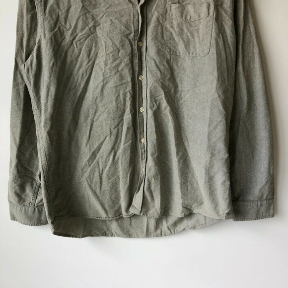 Frank & Oak Shirt Mens XLarge The Jasper Gray Button Up Long Sleeve Pockets - Picture 3 of 11